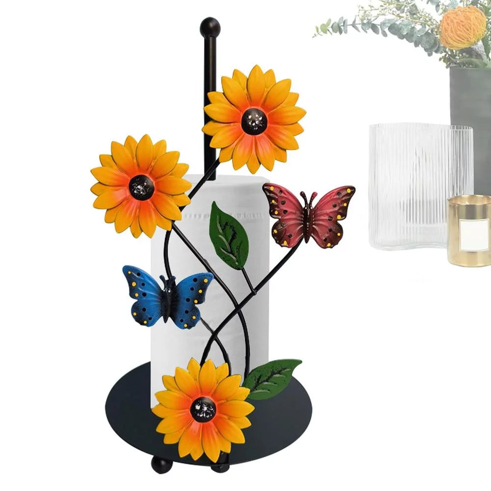 Painted Butterfly Vertical Paper Towel Rack V279
