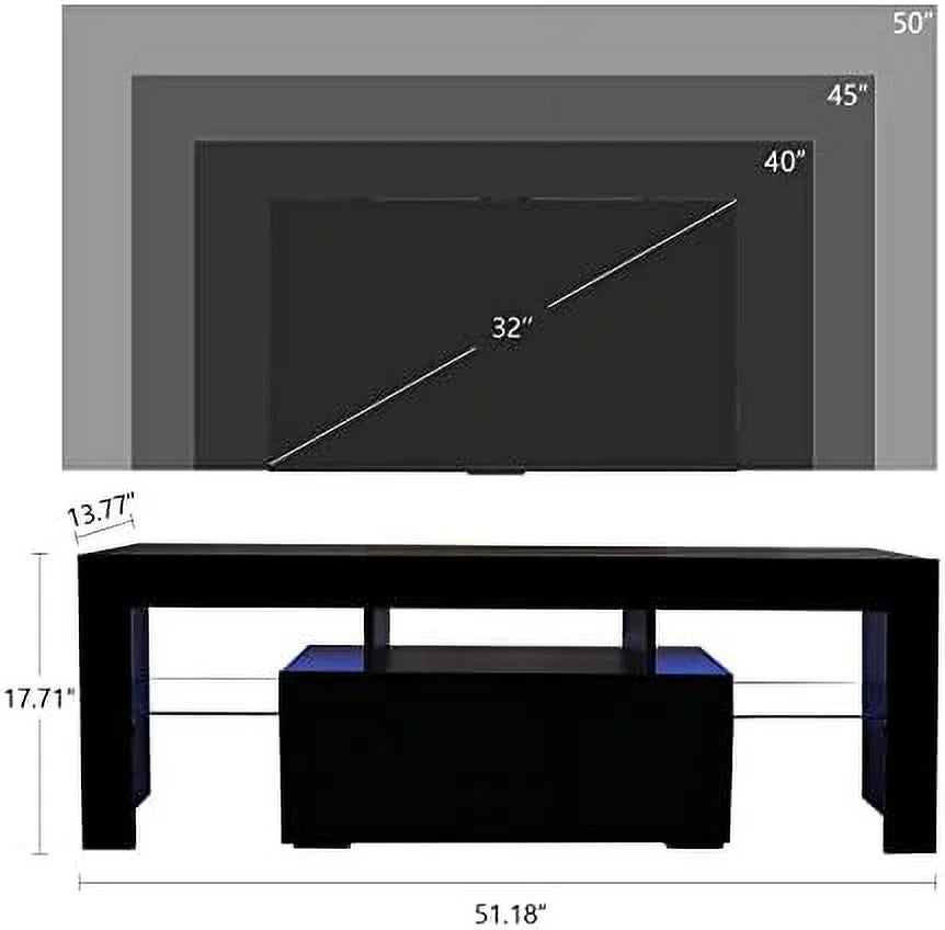 Modern TV Stand with 2 Cabinets Entertainment Center Wood TV Unit N65868
