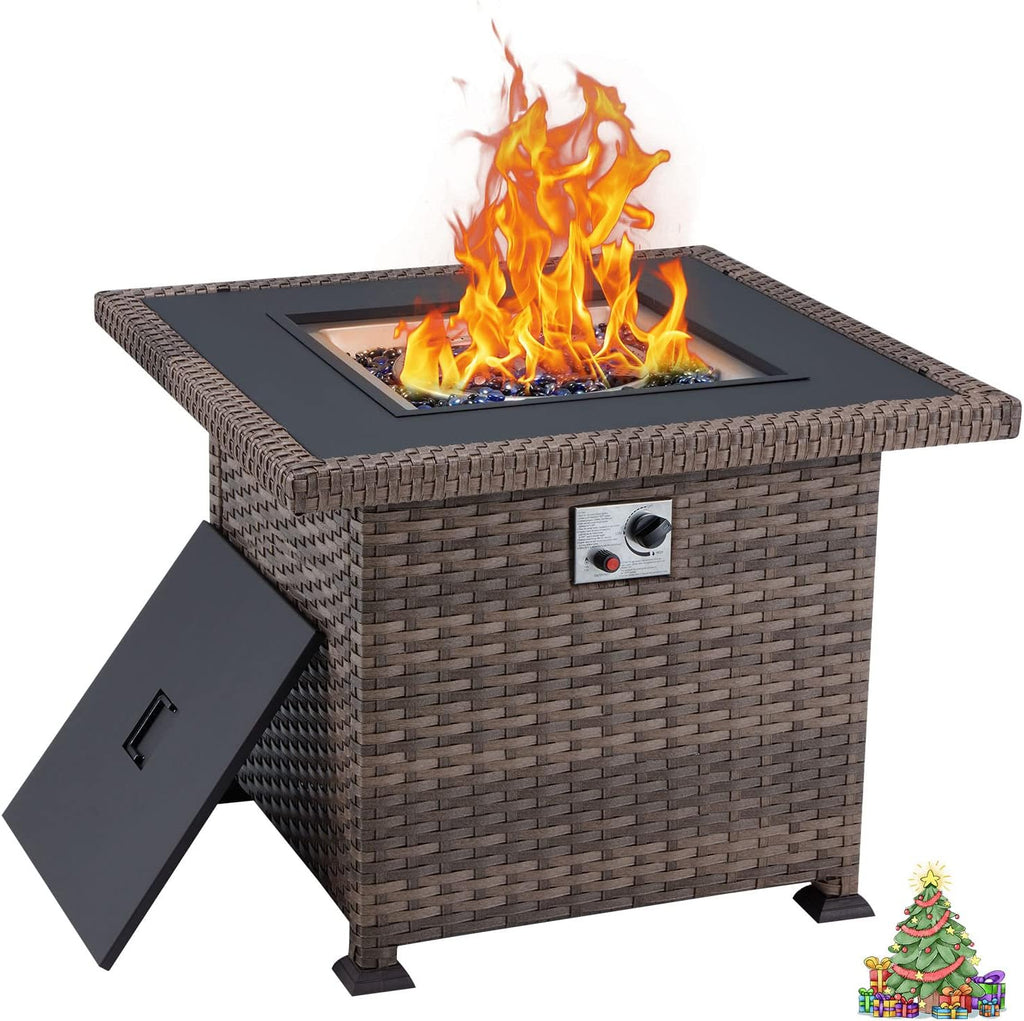 Propane Fire Pit Table 44in 50000BTU Brown D80936