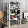 White Metal Wood Bookcase K984