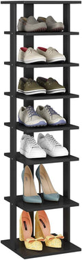7-Tier Rustic Brown Wooden Shoe Rack G7019