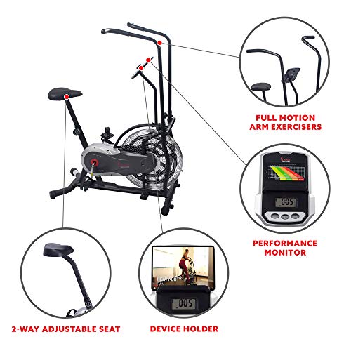 Air Bike Fan Exercise Bike with Digital Monitor and Adjustable Seat M734