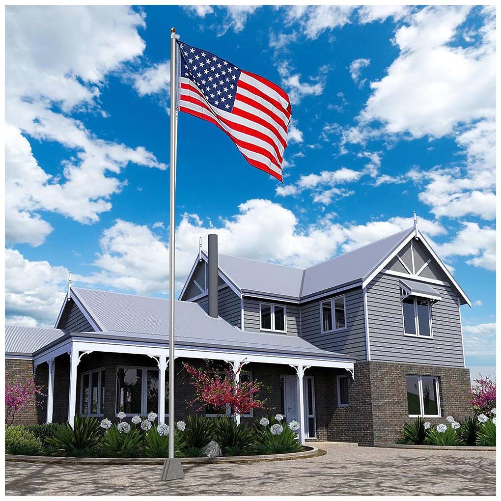 Aluminum Flagpole with US American Flag E771314