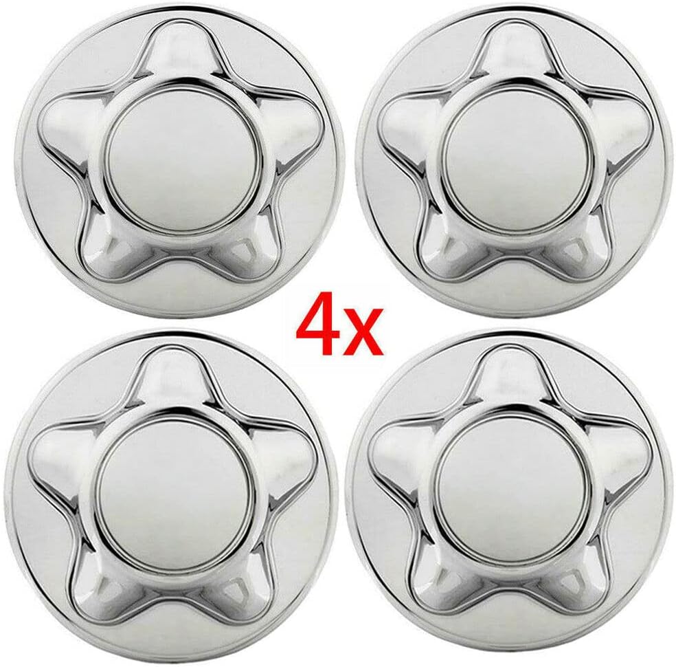 4PCS Chrome 5-Lug Steel Wheel Center Caps O13784