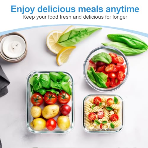 30 Pieces Glass Meal Prep Containers with Lids P104