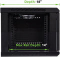 6U 19-Inch Server Network Rack with Locking Glass Door Black U820472
