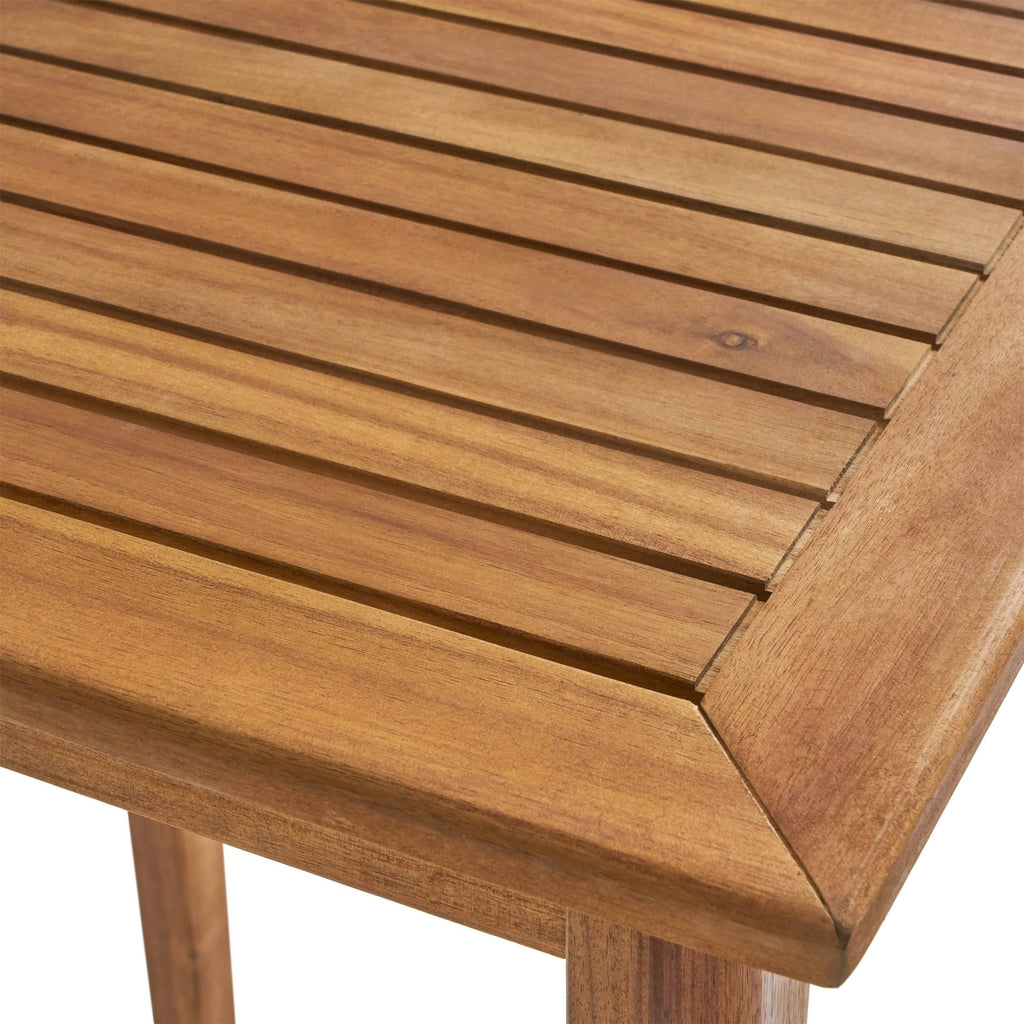 Acacia Wood Rectangle Bar Table Dark Gray E750