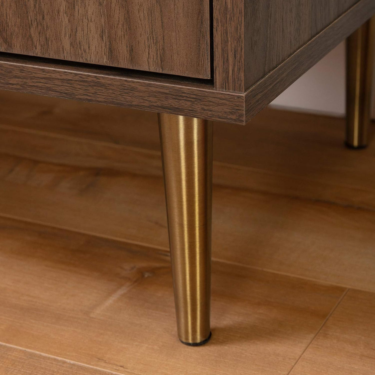Natural Walnut Buffet with Faux Carrara Marble R387794
