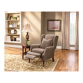Taupe Two-Piece Wing Recliner Cover B1219