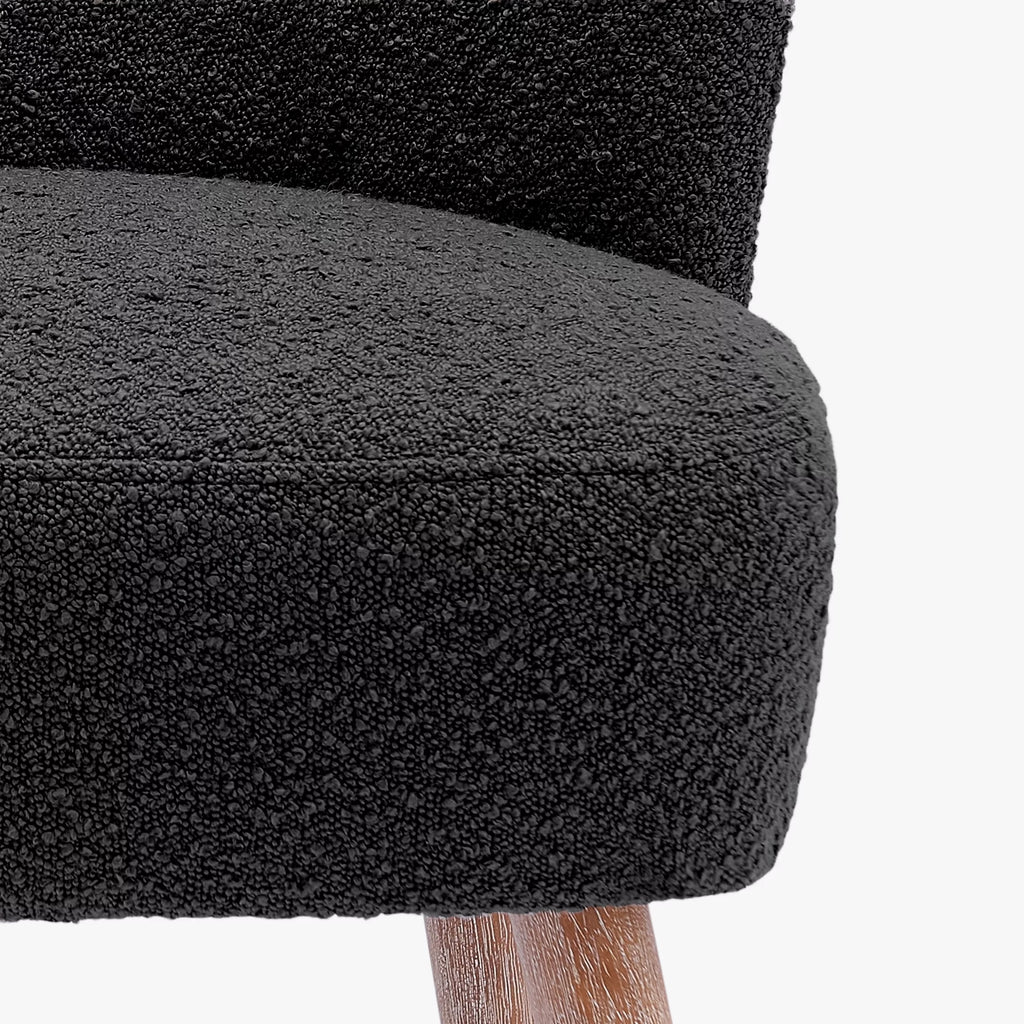 Black Boucle Accent Chair X44717
