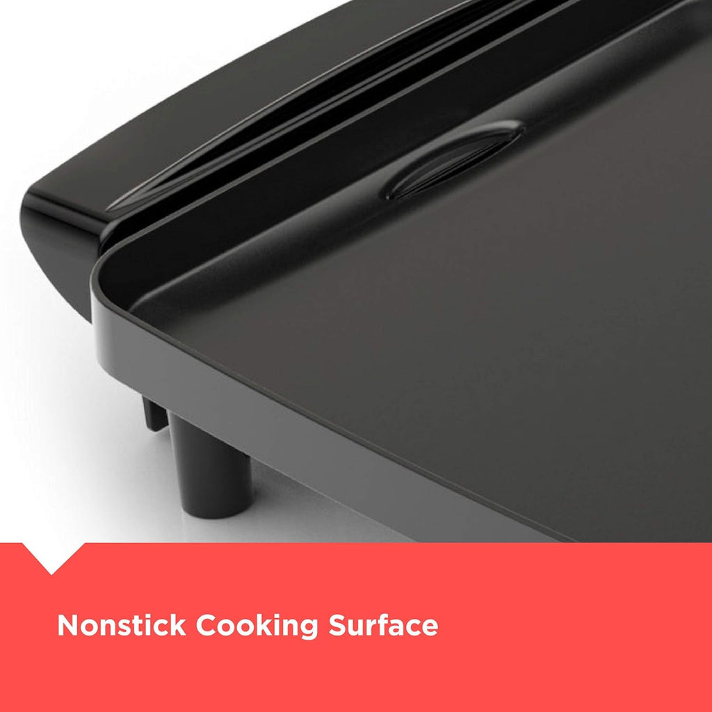 Black Electric Griddle with Removable Temperature Probe G60376