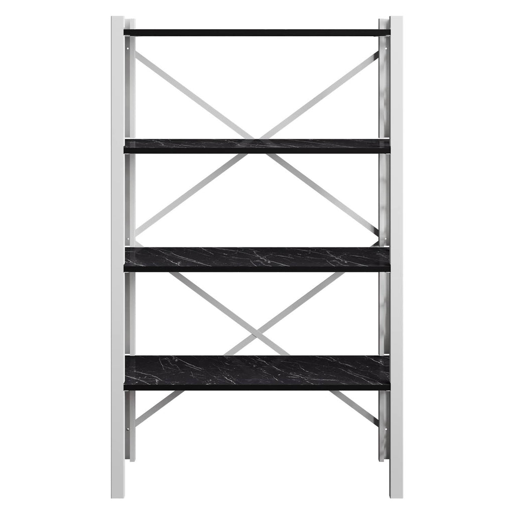 White Metal Wood Bookcase K984