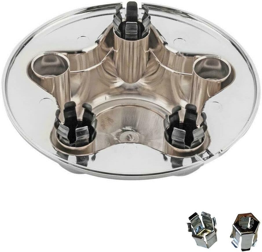 4PCS Chrome 5-Lug Steel Wheel Center Caps O13784