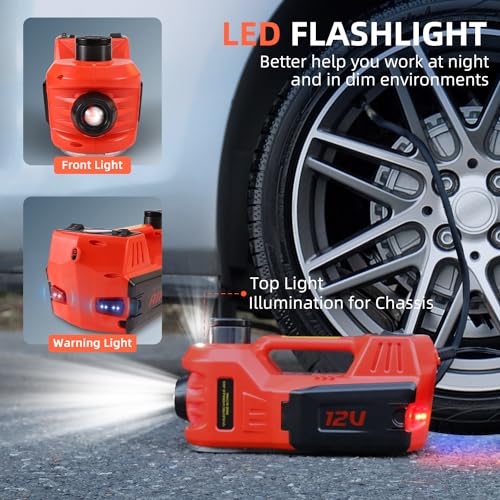 Electric Car Jack 5 Ton 12V Portable Hydraulic Jack with Led Light V73329