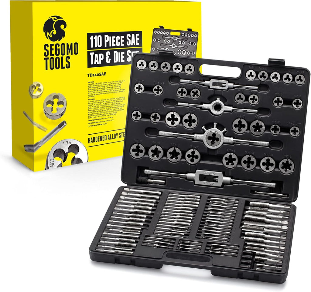 60 Piece Metric & SAE Tap & Die Tool Set with Storage Case V866