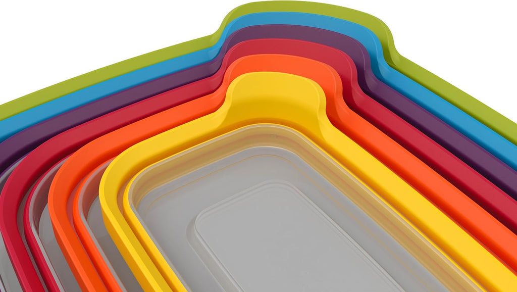 10-Piece and 12-Piece Plastic Food Storage Container Sets with Airtight Lids F720