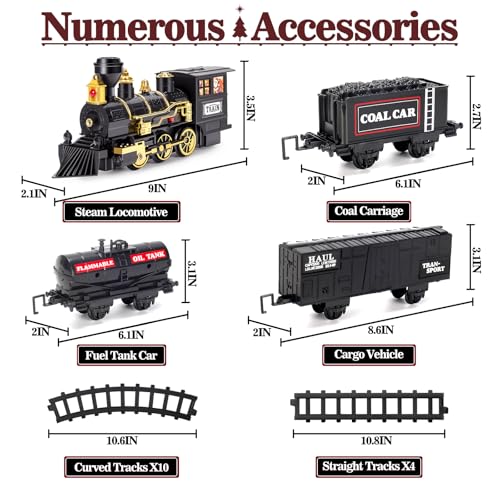 Electric Train Toy with Steam, Light & Sound S4720