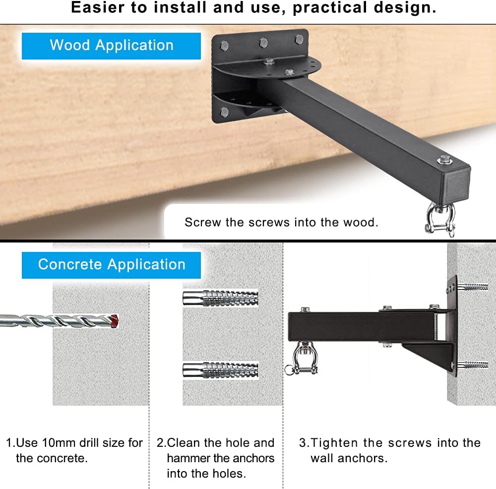 Heavy Duty Bag Hangers Bracket with 360° Swivel Hook C82211