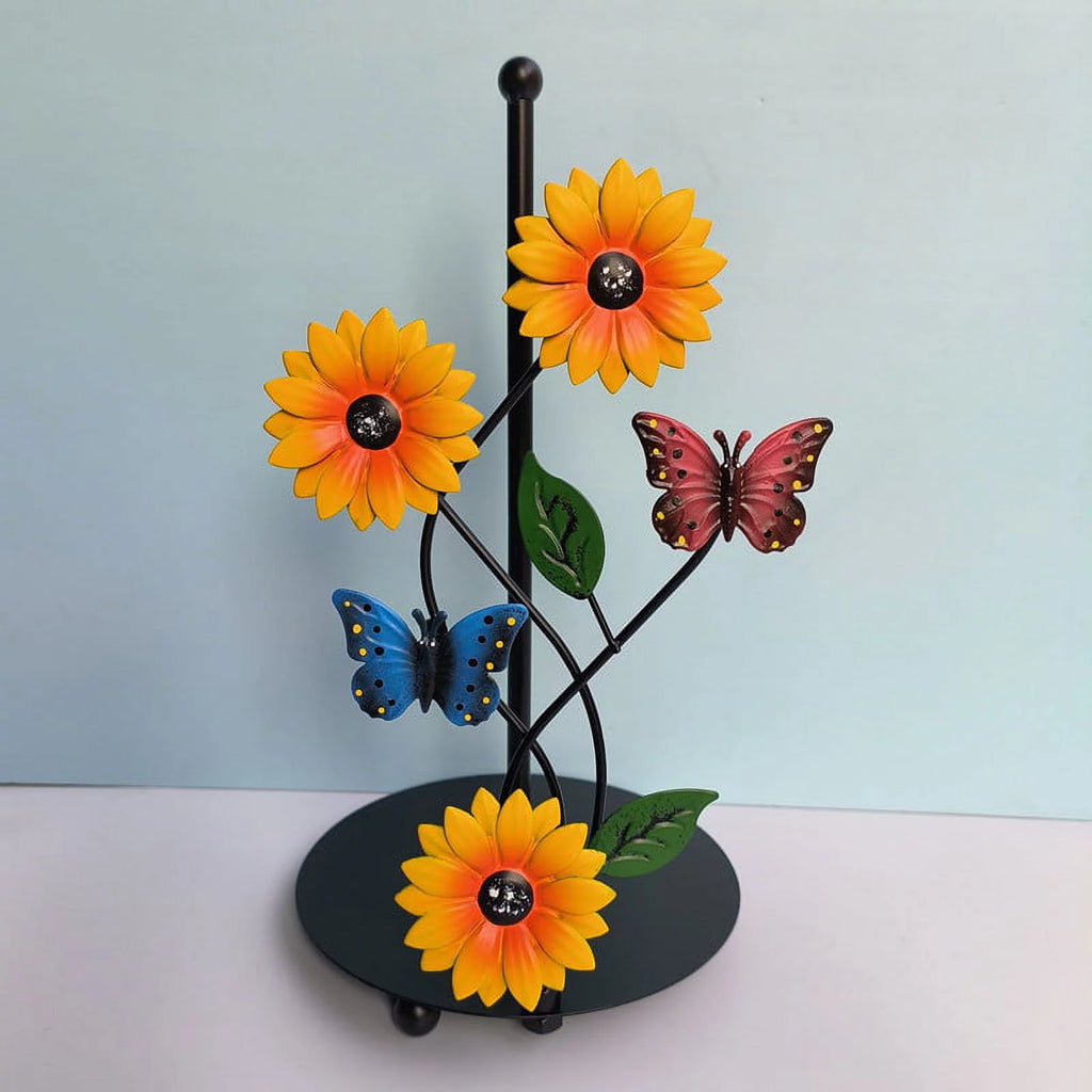 Painted Butterfly Vertical Paper Towel Rack V279