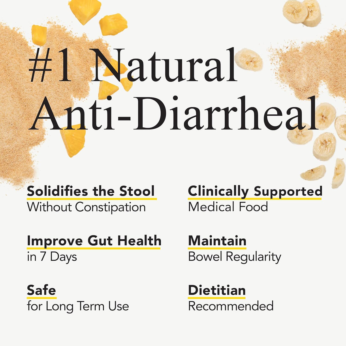 Natural Anti-Diarrheal with Prebiotics, 28 Servings (Pineapple) H605
