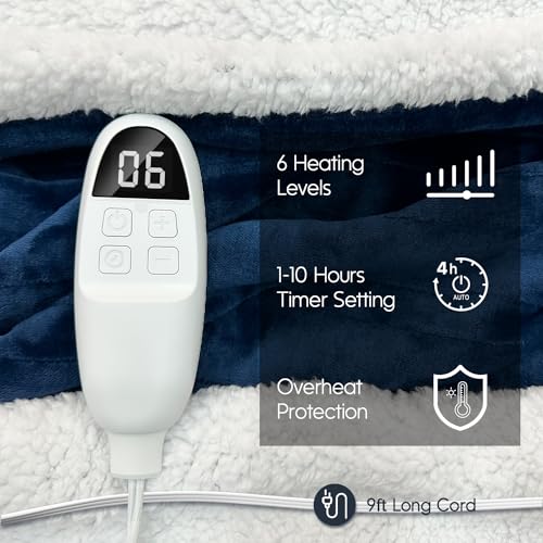 62" x 84" Soft Fleece Twin Size Electric Blanket A877292