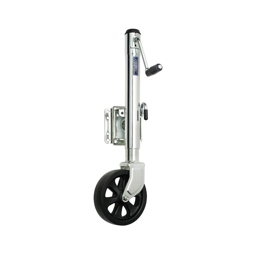 Steel Swing-Away Bolt-On Jack with 25cm Travel and 20cm Poly Wheel Y3514
