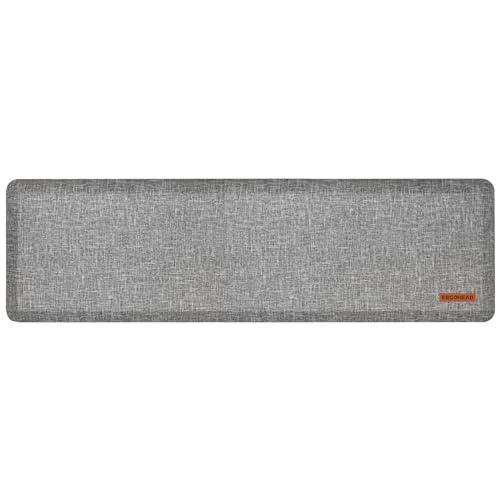 Anti Slip 7/8 inchs Anti Fatigue Kitchen Floor Mat, Waterproof Kitchen Runner (Light Gray, 17.3" x 39") V884