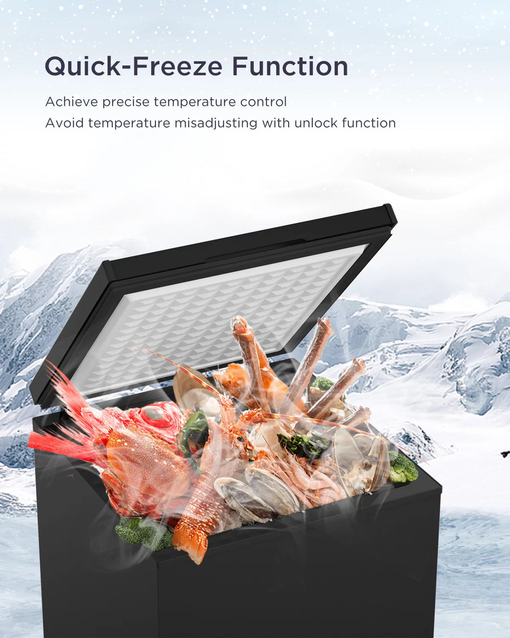 3.5 Cu Ft Chest Freezer with 2 Removable Baskets P5809