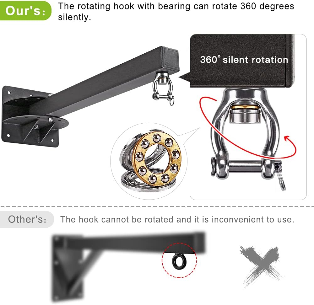 Heavy Duty Bag Hangers Bracket with 360° Swivel Hook C82211