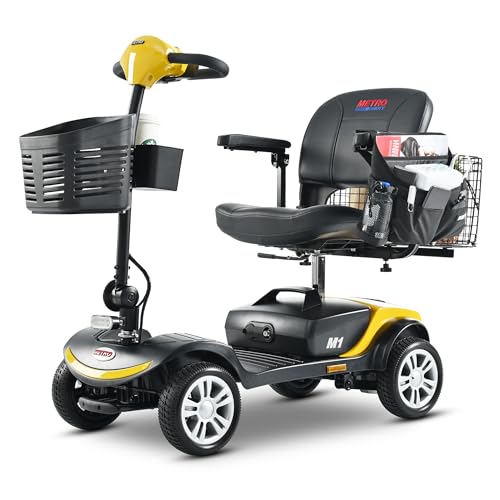 300W Folding Mobility Scooter 4 Wheel Lightweight Electric Scooter with Large Rear Basket (Purple) L25340