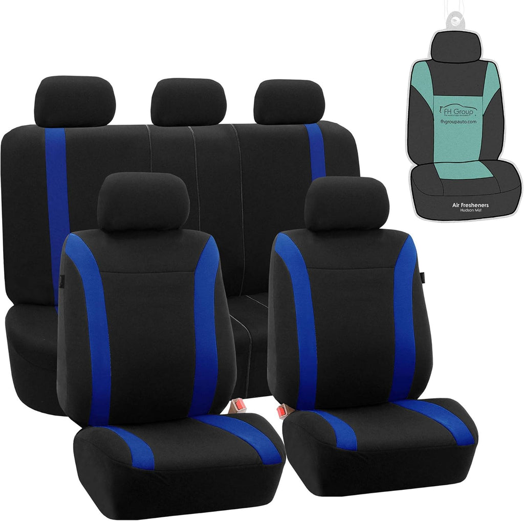 Full Set Flat Cloth Car Seat Covers with Split Bench S3982