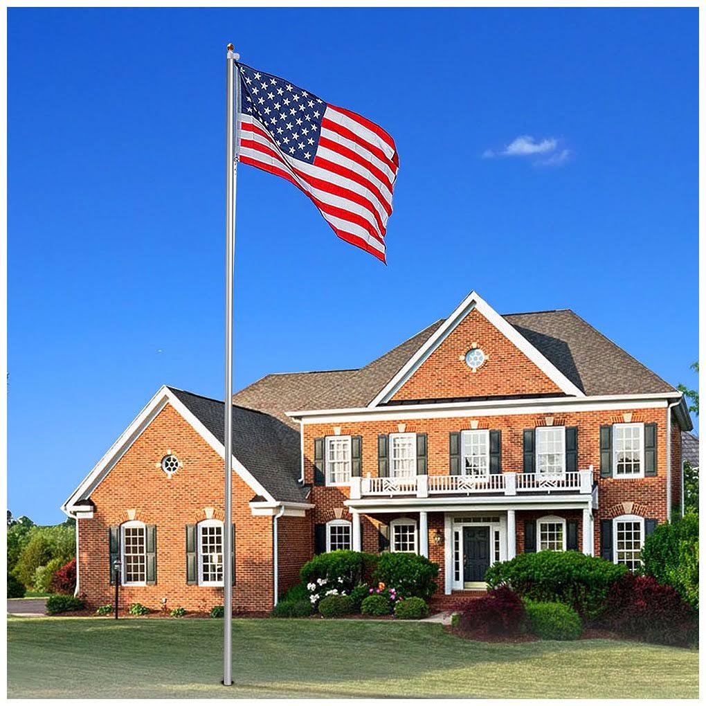 Aluminum Flagpole with US American Flag E771314