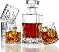 5PC Crystal Whiskey Decanter Set with 4 Glasses H87384