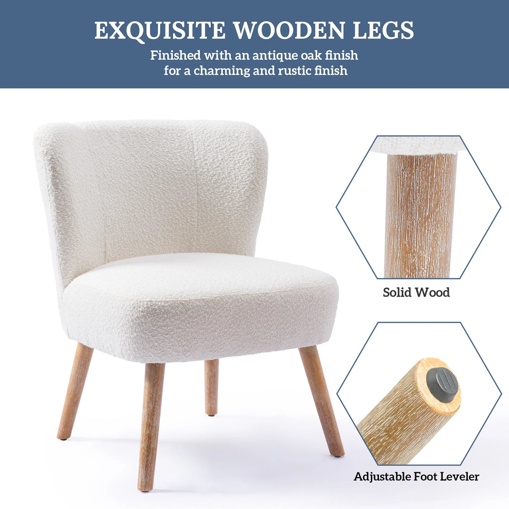Black Boucle Accent Chair X44717