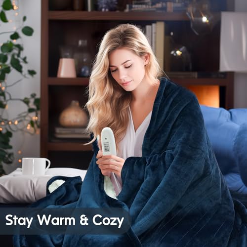 62" x 84" Soft Fleece Twin Size Electric Blanket A877292