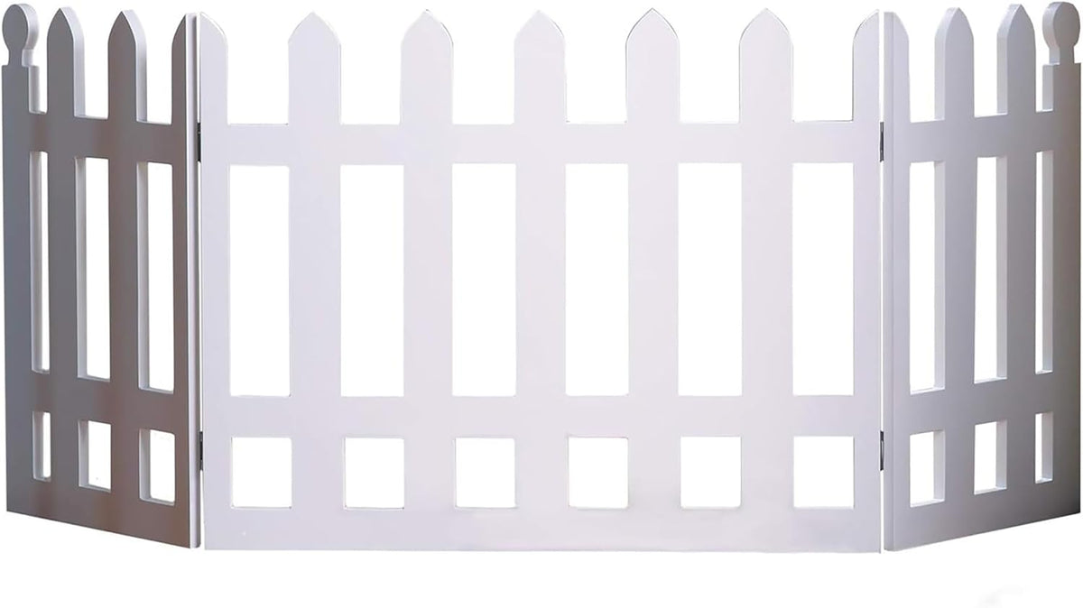 White Picket Fence Folding Pet Gate T375493
