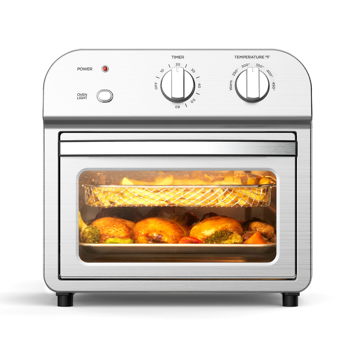 1500W Stainless Steel Air Fryer Toaster Oven A204