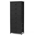 Black 7 Drawers Vertical Dresser Storage Tower M4707