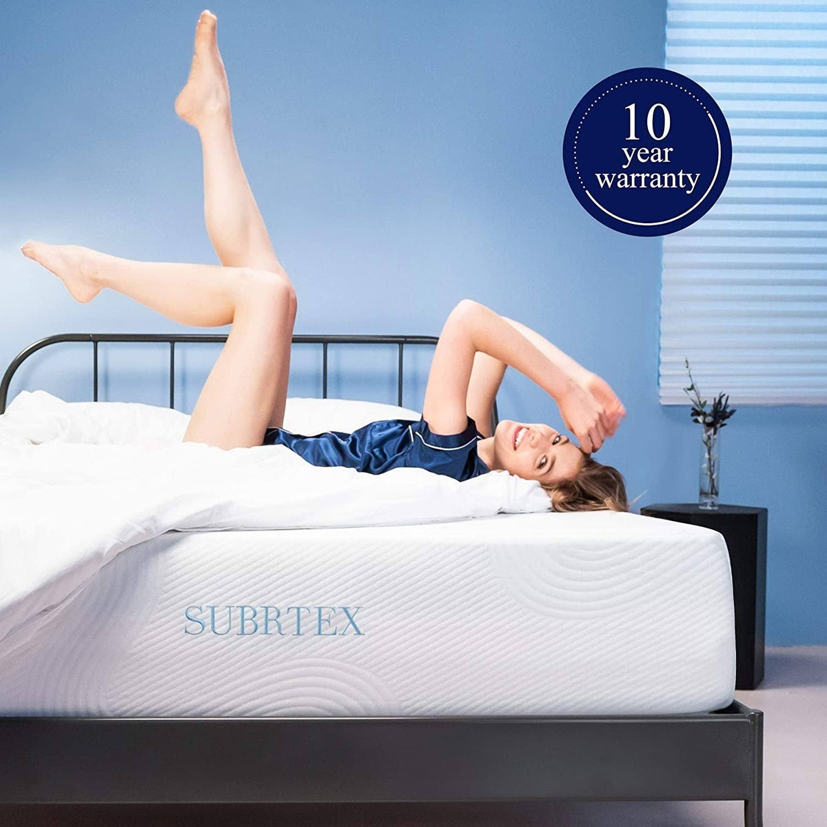 Twin Gel-Infused Memory Foam Mattress with Cover J45638