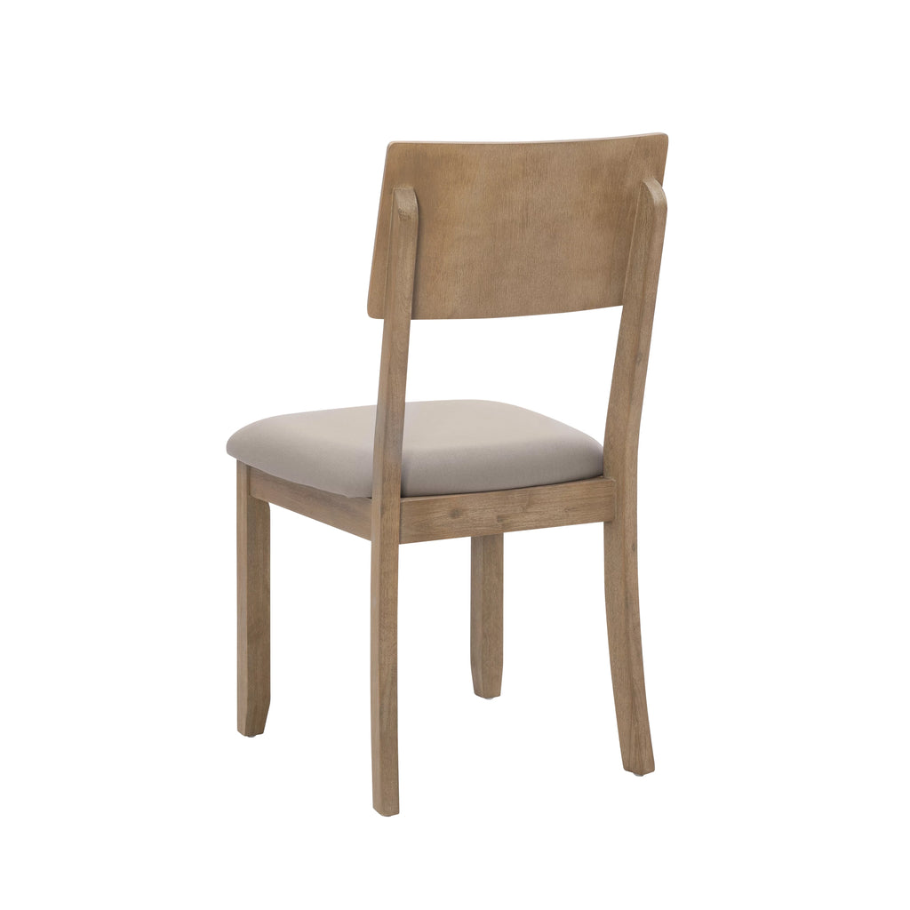 Gray Wash Upholstered Dining Chair Set of 2 D968