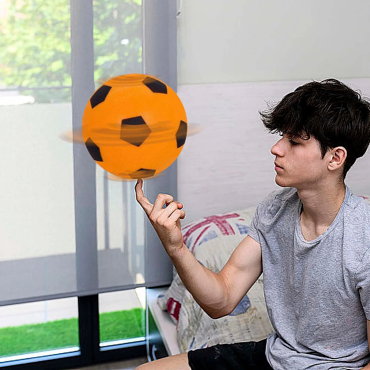 Mute Ball Indoor Children's Silent Football Racket Ball Sports Ball Toys Baby Sponge Ball Frame X148