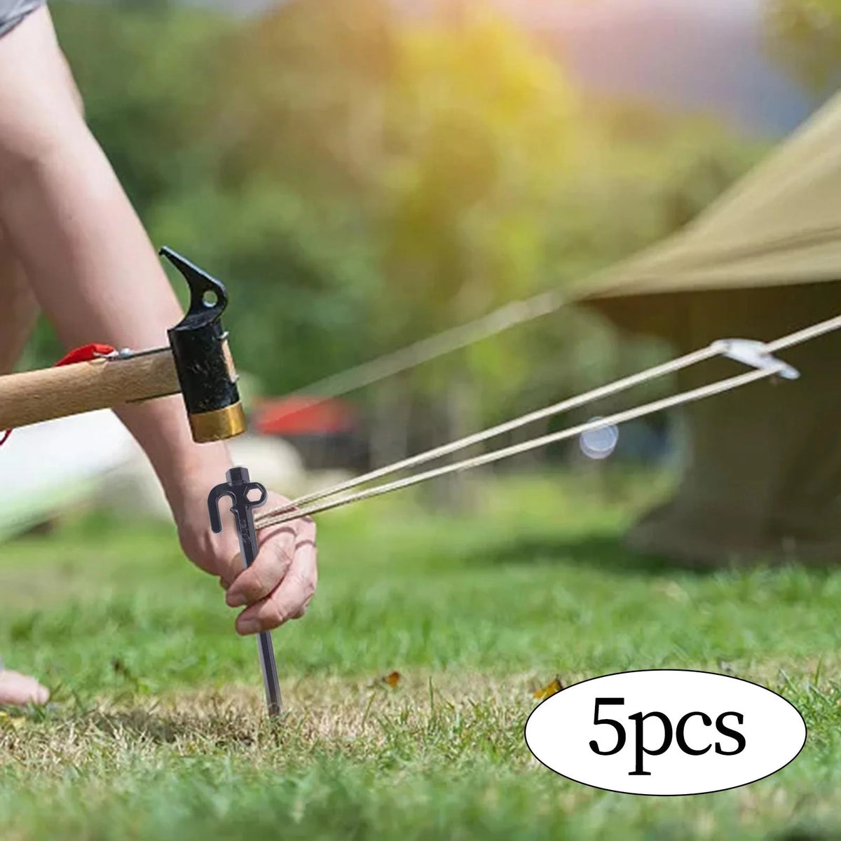 5pcs Steel Tent Stakes 30cm D3975