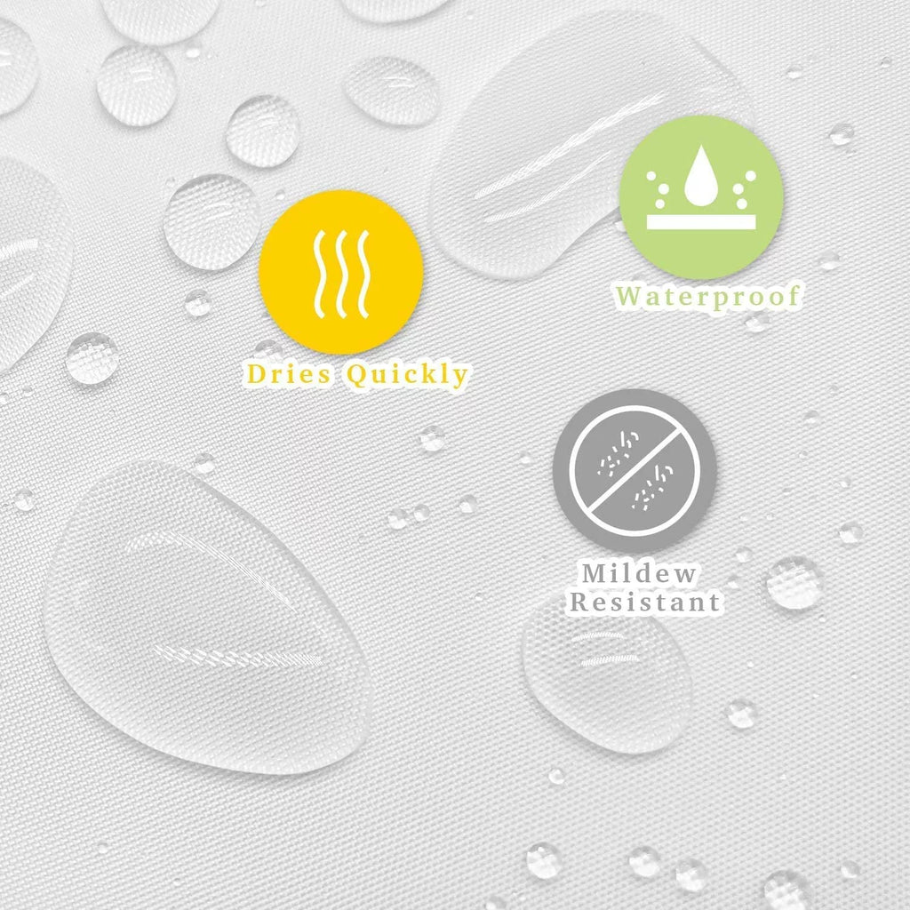 White Polyester Fabric Shower Curtain Liner B200402