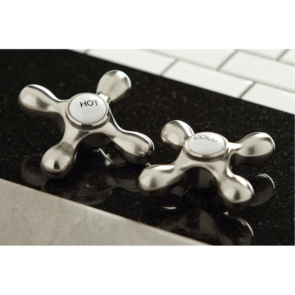 Polished Nickel Widespread Kitchen Faucet with Brass Sprayer B95722