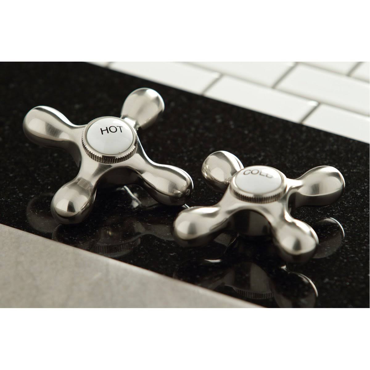 Polished Nickel Widespread Kitchen Faucet with Brass Sprayer B95722