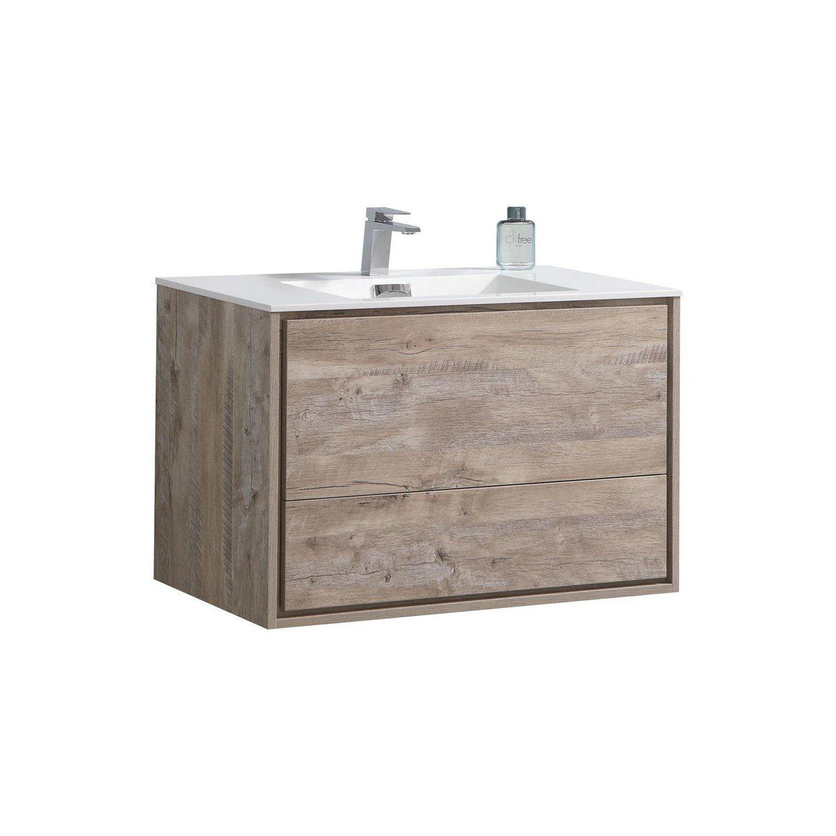 36 in. Wall Mount Nature Wood Bathroom Vanity L905287