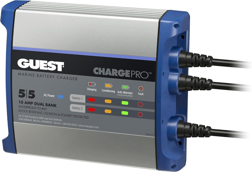 10A 12V 2 Bank Battery Charger V994005