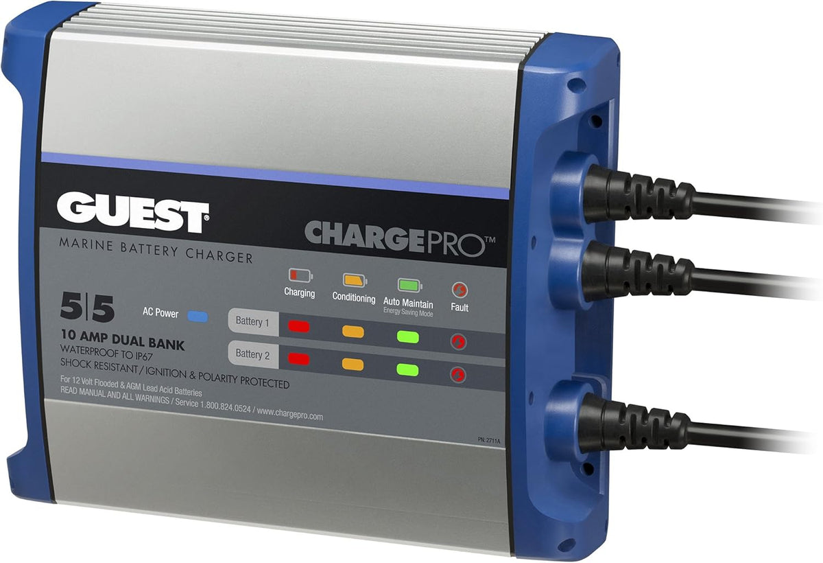 10A 12V 2 Bank Battery Charger V994005