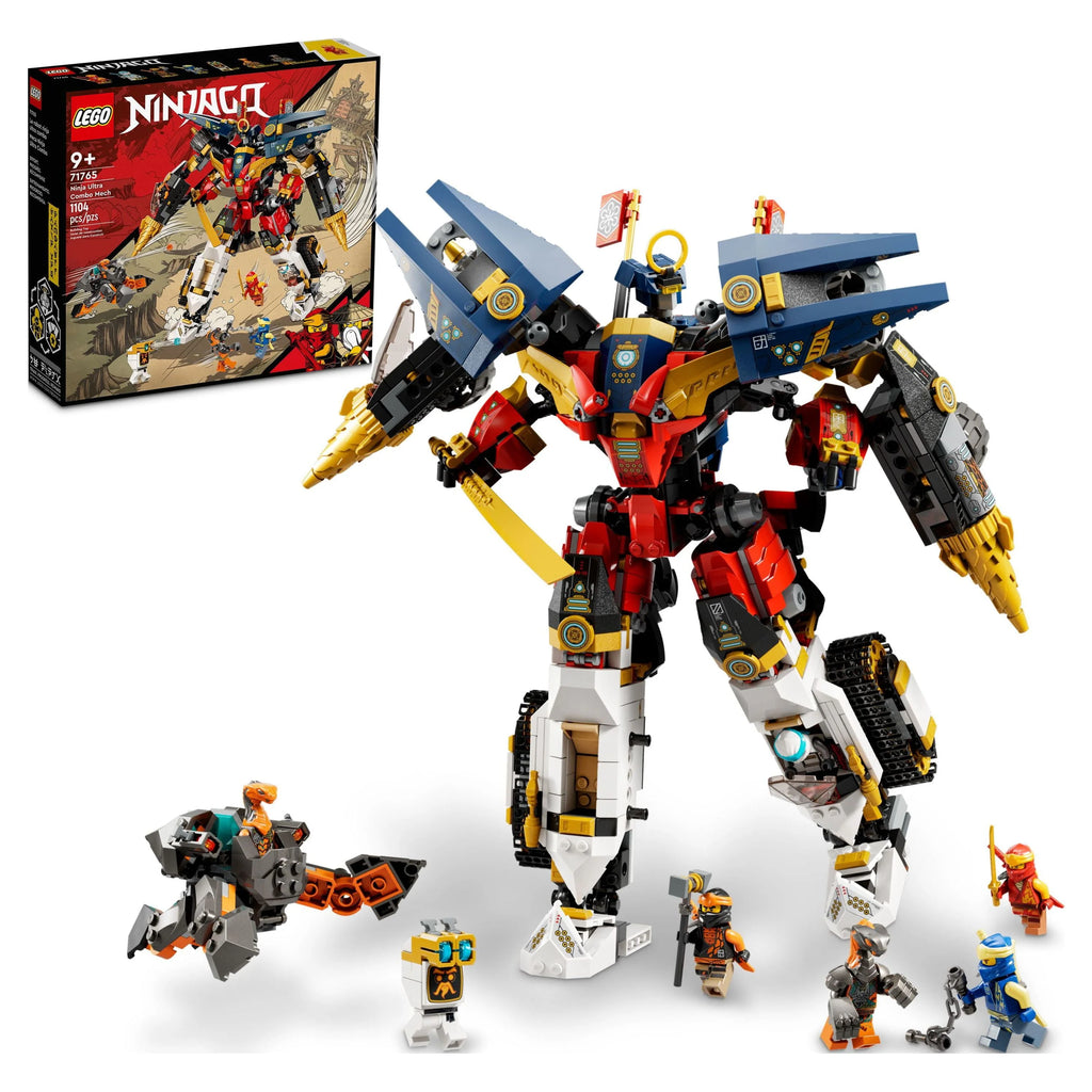 4 in 1 Mech Set with Toy Car, Jet Plane and Tank Toys plus 7 Minifigures H986