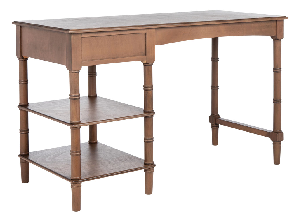 Brown Wood 1-Drawer Writing Desk D515